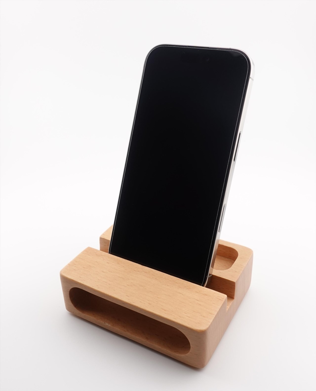 ET-2058  LIT木製方型手機擴音座