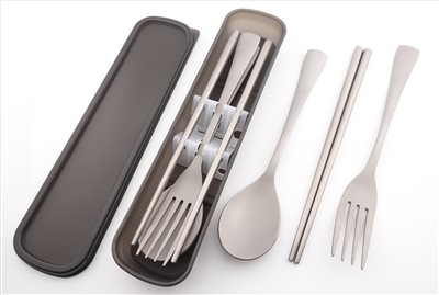 ET-2071 典雅純鈦匙叉筷盒組