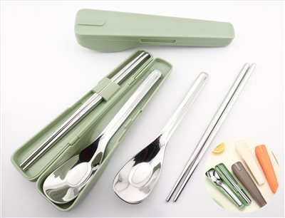 ET-2068 造型304匙筷餐盒組